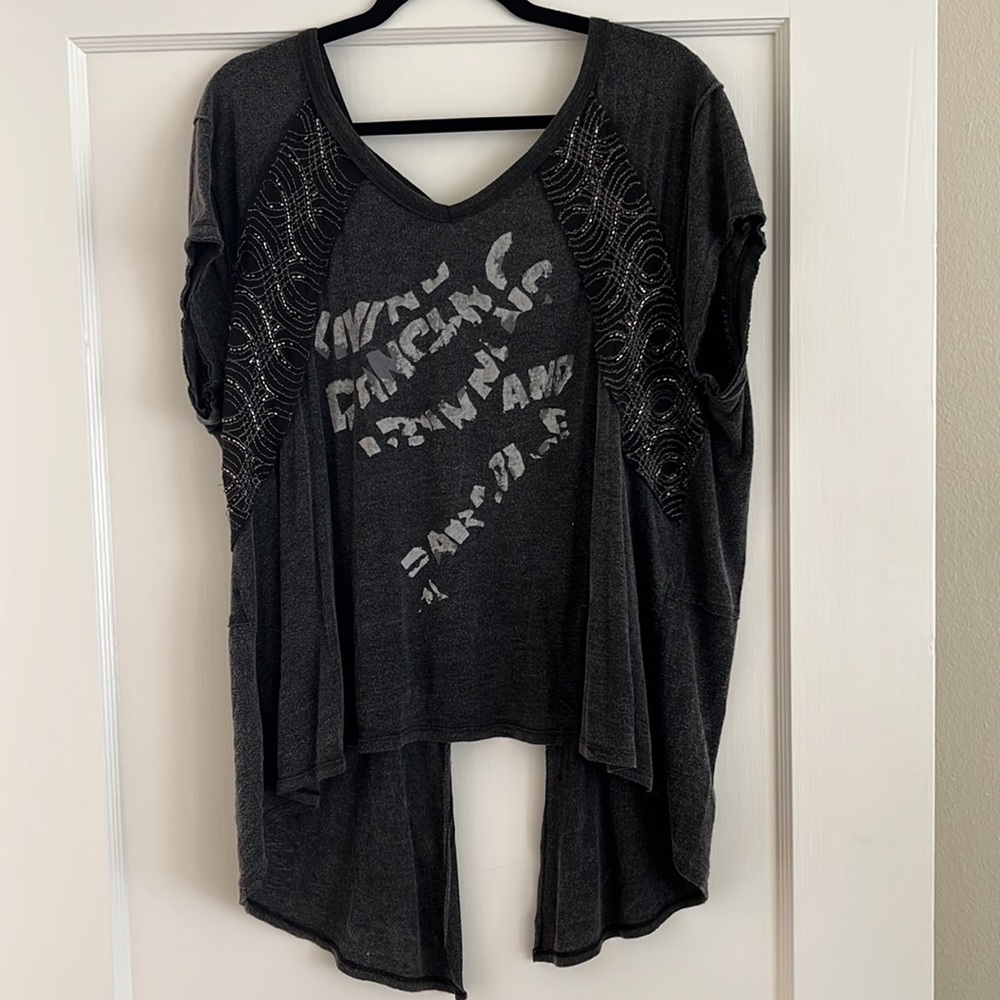 Free People Graphic Tee, Size Large